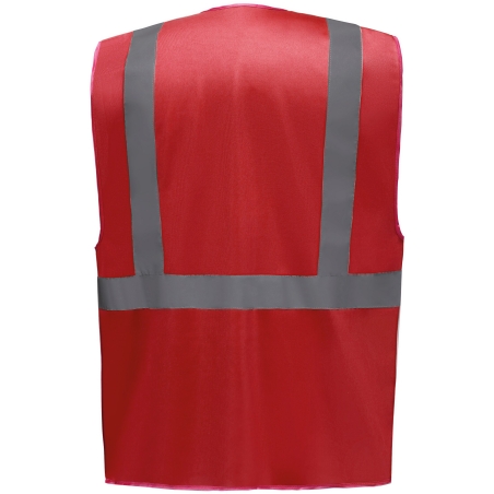 Gilet multifonction haute visibilité Rouge – Yoko – vue 2