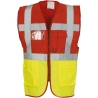 Gilet multifonction haute visibilité Rouge / Jaune Yoko