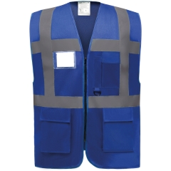 Gilet multifonction haute visibilité Bleu Royal Yoko – Full Zip