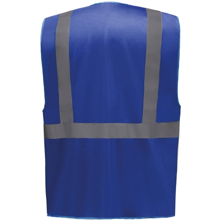Gilet multifonction haute visibilité Bleu Royal Yoko – Full Zip – vue 2