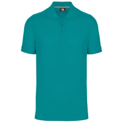 Polo manches courtes Bleu Teal WK. Designed To Work – Antibactérien