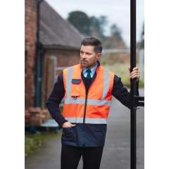 Bodywarmer rembourré haute visibilité Orange Yoko – Sans manches HV