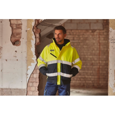 Veste Hi-vis Fontaine Jaune Fluo Marine – Yoko – vue 2