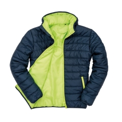 Veste doudoune Vert lime & Navy Result – Légère, chaude, personnalisable