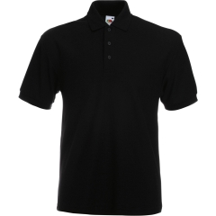 Polo Heavy 65/35 Noir – Fruit of the Loom