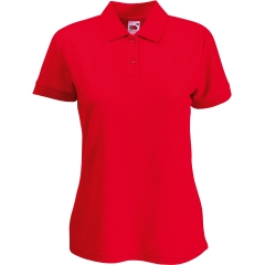 Polo Femme Rouge 65/35 180 g/m² – Fruit of the Loom
