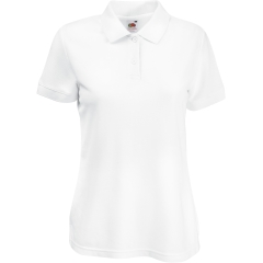 Polo Femme Blanc 180 g/m² – Fruit of the Loom (65/35)