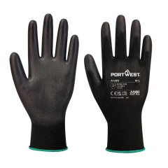 Gant de travail enduit PU haute dextérité Noir – Portwest A120