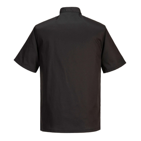 Veste de cuisine col mandarin légère et résistante Noir – Portwest C733