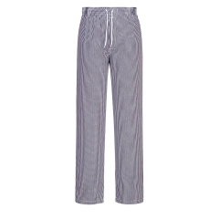 Pantalon de cuisine coton taille élastiquée Bromley Bleu check – Portwest C079