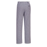 Pantalon de cuisine coton taille élastiquée Bromley Bleu check – Portwest C079