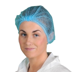 Charlotte jetable en polypropylène filé Bleu – Portwest D100, boîte de 100 charlottes