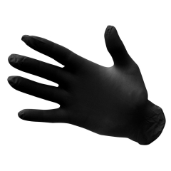 Gants jetables en nitrile non poudrés boîte de 100 Noir – Portwest A925
