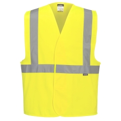 Gilet haute visibilité à bandes et bretelles classe 2 Jaune – Portwest C472