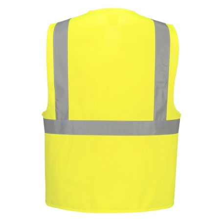 Gilet haute visibilité à bandes et bretelles classe 2 Jaune – Portwest C472