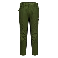 Pantalon de travail éco-conçu stretch avec genouillères WX2 Vert olive – Portwest CD881