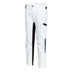 Pantalon de travail éco-conçu stretch avec genouillères WX2 Blanc – Portwest CD881
