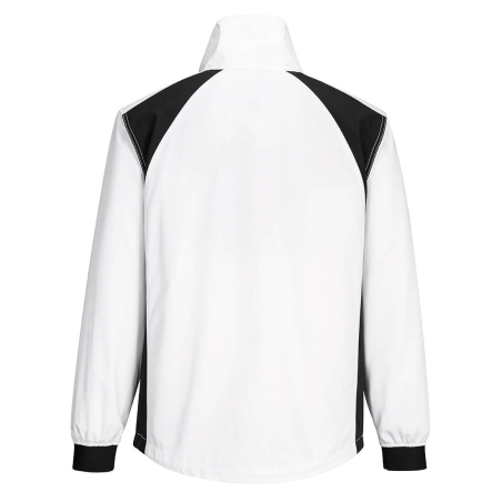 Veste de travail stretch polyester coton recyclé Blanc coupe longue – Portwest CD885