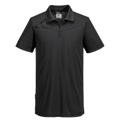 Polo de travail coupe active polyester polypropylène Tout noir – Portwest DX410