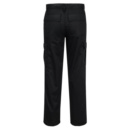 Pantalon combat multipoches tissu Kingsmill robuste Noir coupe courte – Portwest C701