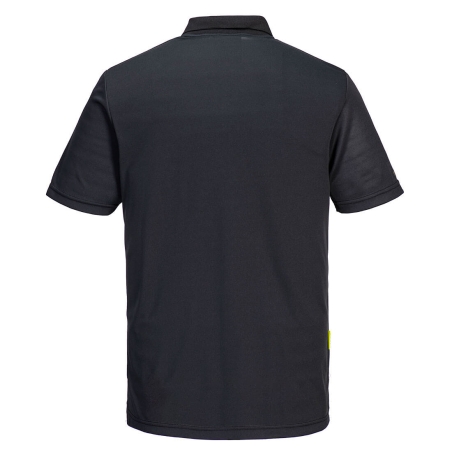 Polo de travail coupe active polyester polypropylène Noir – Portwest DX410