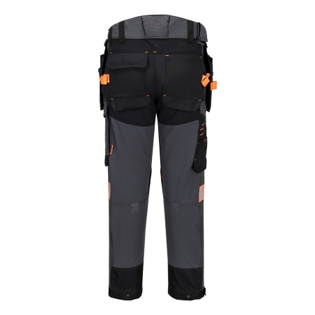 Pantalon de travail stretch multipoches Holster Gris métal – Portwest EV440