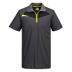 Polo de travail coupe active polyester polypropylène Gris métal – Portwest DX410