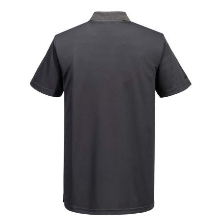 Polo de travail coupe active polyester polypropylène Gris métal – Portwest DX410