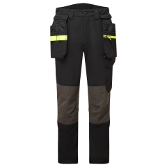 Pantalon de travail stretch multipoches Holster Noir coupe longue – Portwest EV440