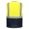 Gilet haute visibilité Executive multipoches classe 1 Jaune/marine – Portwest C476