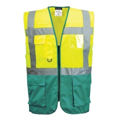 Gilet haute visibilité Executive multipoches classe 1 Jaune/vert – Portwest C476