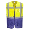 Gilet haute visibilité Executive multipoches classe 1 Jaune/violet – Portwest C476