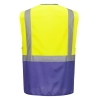 Gilet haute visibilité Executive multipoches classe 1 Jaune/violet – Portwest C476