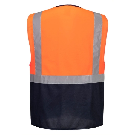 Gilet haute visibilité Executive multipoches classe 1 Orange/marine – Portwest C476