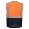 Gilet haute visibilité Executive multipoches classe 1 Orange/marine – Portwest C476