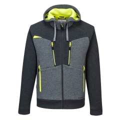Sweat à capuche zippé double face multipoches Gris métal – Portwest DX472
