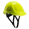 Casque de chantier ventilé à harnais textile réglable Jaune – Portwest PS55