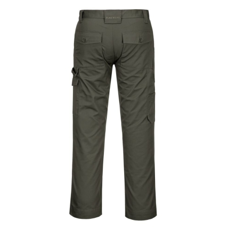 Pantalon de travail robuste avec poches genouillères et cargo Vert forêt petit – Portwest CD884