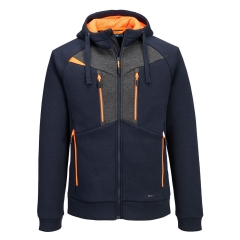 Sweat à capuche zippé double face multipoches Marine – Portwest DX472