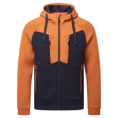 Sweat à capuche zippé double face multipoches Rouille – Portwest DX472