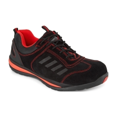 Trainer de sécurité S1P HRO embout et semelle acier Rouge – Portwest FW34