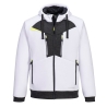 Sweat à capuche zippé double face multipoches Blanc – Portwest DX472