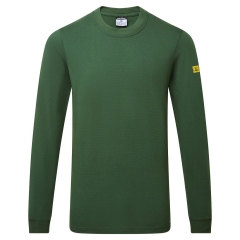 T-shirt manches longues antistatique ESD protection électrostatique Vert forêt – Portwest AS22
