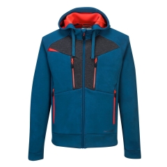 Sweat à capuche zippé double face multipoches Bleu metro – Portwest DX472