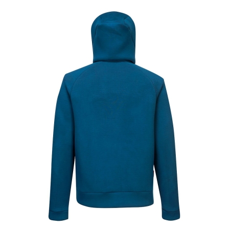 Sweat à capuche zippé double face multipoches Bleu metro – Portwest DX472