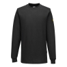 T-shirt manches longues antistatique ESD protection électrostatique Noir – Portwest AS22