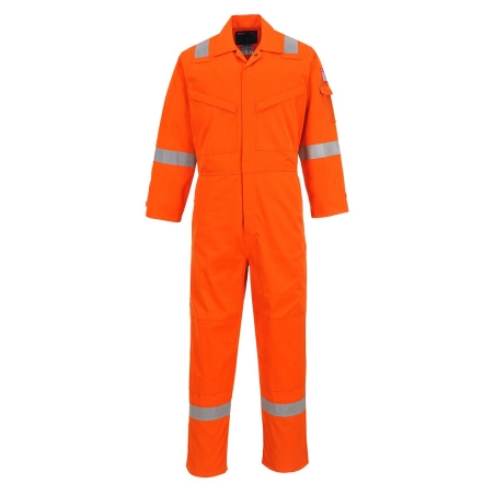 Combinaison ignifugée antistatique arc électrique 350 g Orange coupe longue – Portwest FR50