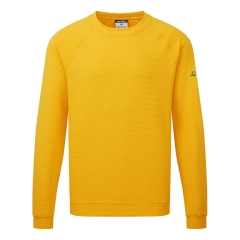 Sweat-shirt antistatique ESD manche raglan Jaune foncé – Portwest AS24