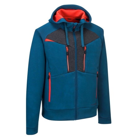 Sweat à capuche zippé double face multipoches Bleu metro – Portwest DX472
