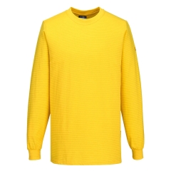 T-shirt manches longues antistatique ESD protection électrostatique Jaune foncé – Portwest AS22